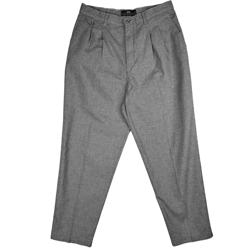 Vintage‎ Lee Authentic Clothing Pants Womens 16 Petite Pleated Black White